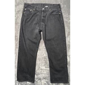 Vintage Levi's 501 Denim Jeans Men's 40x30 Black Button Fly 90s Haiti